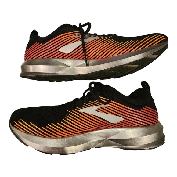 BROOKS Men's Levitate Black/Orange/Red Running Shoes SIZE 11.5 - Picture 5 of 16